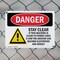 Signmission Stay Clear If Machine Close To Power Lines Danger Sign, Plastic, 10in W x 7in L, 2PK OS-2PACK-DS-P-710-L-1864 - alternate 6